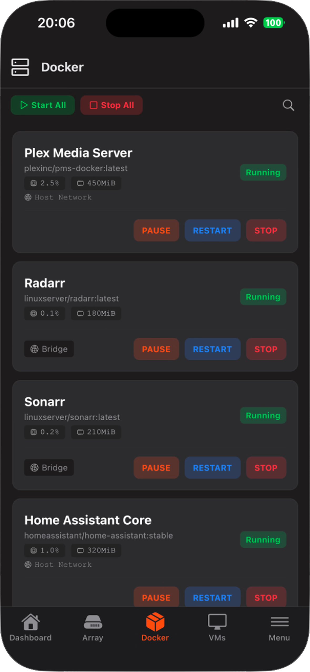 Docker & VM Manager Preview